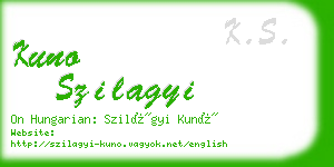 kuno szilagyi business card